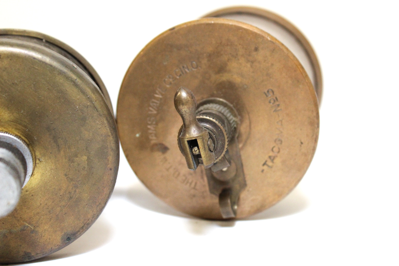 Antique Brass and Glass Drip Oilers EBTH